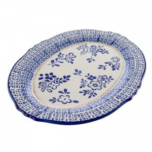 Meritage 122374.01 Botany 14.5 Inch Oval Stoneware Serving Platter