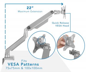 Relaunch MI-2761 The Monitor Arm Is Compatible With Vesa Patterns (100