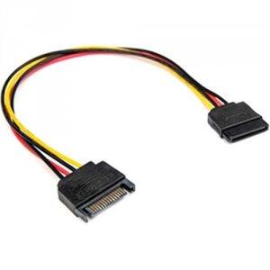 Rocstor Y10C213-B1 12-inch 15-pin Sata Extension Cable - Premium Quali