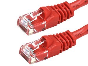 Monoprice 2128 1ft Cat5e 24awg Utp Patch Cable - Red