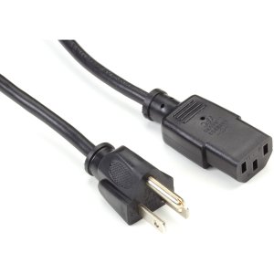 Black EPXR08 6.5-foot Nema 5-15p To Iec 60320 C13 Power Cable