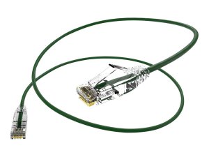 Unirise CS6A-01F-GRN Clearfit Slim 28awg Cat6a Green 1ft