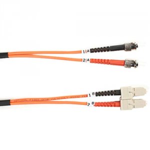 Black FO625-001M-STSC Fiber Patch Cable 1m Mm 62.5 St To Sc