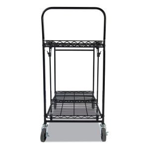 Stanley BSAC-SM-BLACK Bostitch Folding Utility Cart - 2 Shelf - 400 Lb