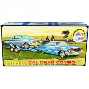 Amt AMT1223 Skill 2 Model Kit Ford Cal Drag Team Ford Galaxie With For