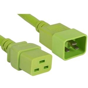 Enet C19C20-GN-10F-ENC 10ft Green C19 To C20 Power Cord, Heavy Duty