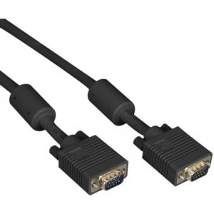 Black EVNPS06B-0010-MM Vga Video Cable With Ferrite Core, Black, Malem