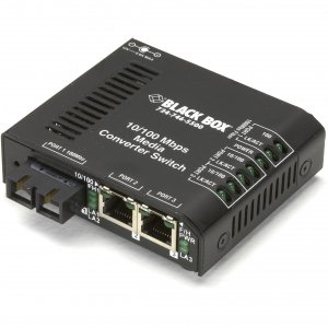 Black LBH100AE-SC Standard Media Converter Switch, 240-vac