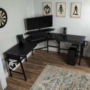 Ofm RSP-2010-BLU Respawn Gaming L-desk With Blue Accents - Stylish  Fu