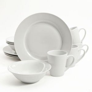 Gibson 118321 Home Noble Court Fine Ceramic 12 Piece Dinnerware Set In