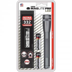 Mag SP2P09H Mini Maglite Led Pro 2aa Gray Flashlgiht W Holster