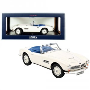 Norev 183232 1956 Bmw 507 Convertible White With Blue Interior 118 Die