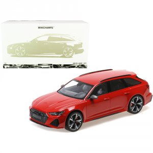 Minichamps 155018010 2019 Audi Rs 6 Avant Red Metallic Limited Edition