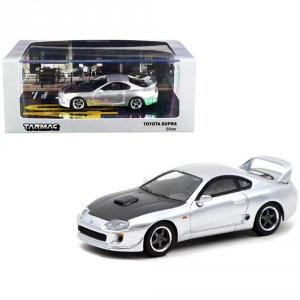 Tarmac T64-011-SG Toyota Supra Silver With Carbon Black Hood 164 Dieca