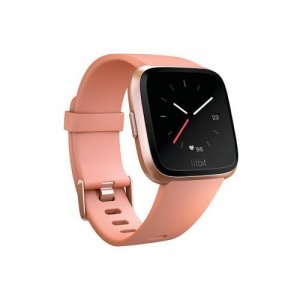 Fitbit 2003B8C048AA Versa, Rose Gold Aluminum Case Wpeach Band