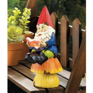 Accent 10018055 Reading Gnome Solar Statue