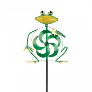 Summerfield 10018997 Frog Wind Spinner Yard Stake