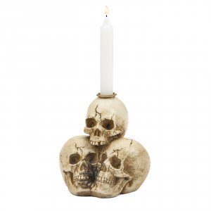 Dragon 10019095 Triple Skulls Taper Candle Holder