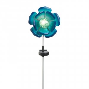 Summerfield 10019113 Solar Lighted Garden Stake - Blue Flower