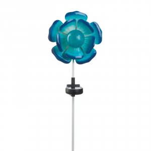 Summerfield 10019113 Solar Lighted Garden Stake - Blue Flower