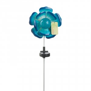 Summerfield 10019113 Solar Lighted Garden Stake - Blue Flower