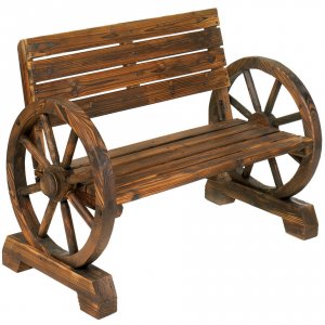 Accent 12690 Wagon Wheel Themed Garden Bench