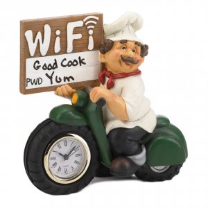 Accent 10019052 Charming Italian Chef Wi-fi Sign With Clock