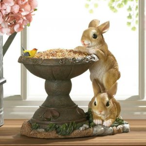 Accent 10018695 Playful Bunnies Bird Feeder