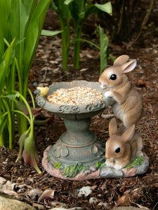 Accent 10018695 Playful Bunnies Bird Feeder