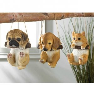 Accent 10018800 Swinging Pug Puppy Decor