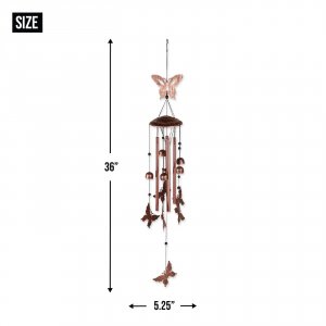 Accent 10018222 Fluttering Butterflies Metal Wind Chimes