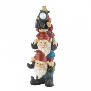 Summerfield 10018960 Stack Of Gnomes And Frog Solar Garden Light