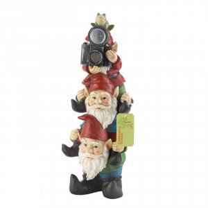 Summerfield 10018960 Stack Of Gnomes And Frog Solar Garden Light