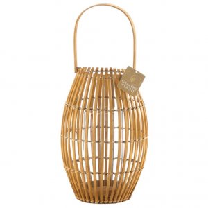 Accent 10018928 Bamboo Slat Candle Lantern - 19.5 Inches