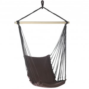 Accent 10015978 Dark Brown Recycled Cotton Garden Swing Chair