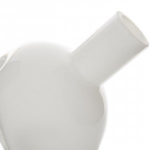 Accent 10019129 Abstract Glass Vase - White