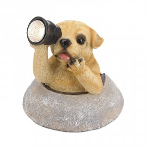 Summerfield 10018990 Dog With Telescope Solar Garden Light