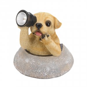 Summerfield 10018990 Dog With Telescope Solar Garden Light