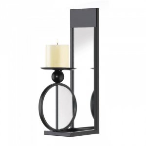 Accent 10018637 Half-circle Mirrored Candle Sconce