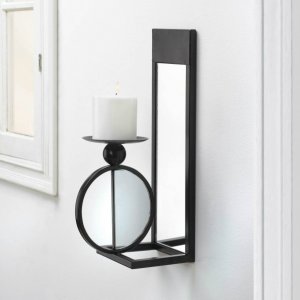 Accent 10018637 Half-circle Mirrored Candle Sconce