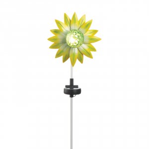 Summerfield 10019114 Solar Lighted Garden Stake - Green And Yellow Flo