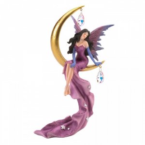 Dragon 10018845 Fairy On Moon Figurine With Crystals