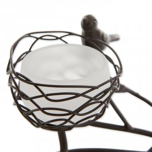 Gallery 10019126 Birds And Branches Triple Nest Tealight Candle Holder