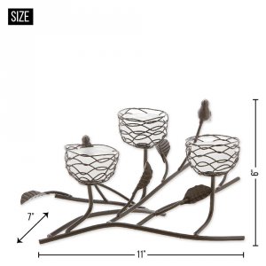 Gallery 10019126 Birds And Branches Triple Nest Tealight Candle Holder