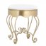 Accent 10018893 Cushioned Vanity Stool With Scrolled Gold Frame