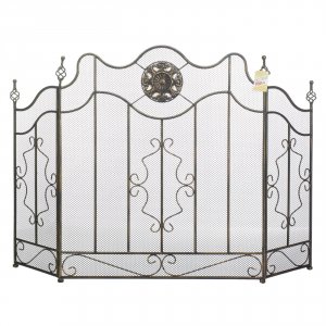 Accent 10019007 Fireplace Screen With Circular Ornament