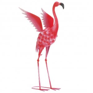 Summerfield 10019120 Flying Flamingo Metal Garden Decor Head Up - 27.5