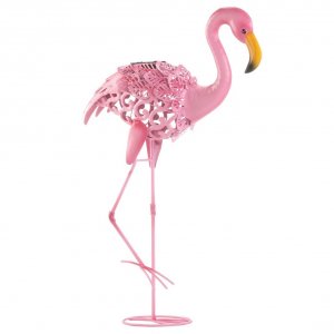 Summerfield 10018933 Solar Lighted Flamingo Yard Art - Leaning