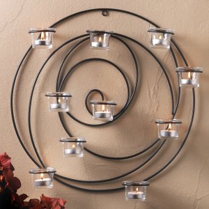 Gallery ROA 13361 Circular Metal Wall Tealight Candleholder