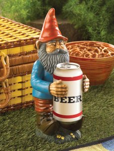 Accent 10015552 Friendly Gnome Beverage Can Holder